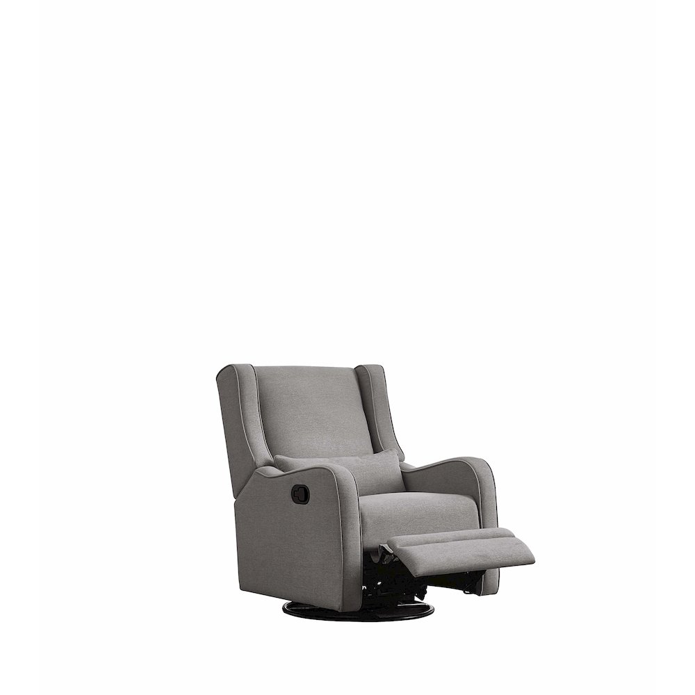 Westwood Design Elsa Fabric Manual Swivel Glider and Recliner in Harbor Gray. Picture 3
