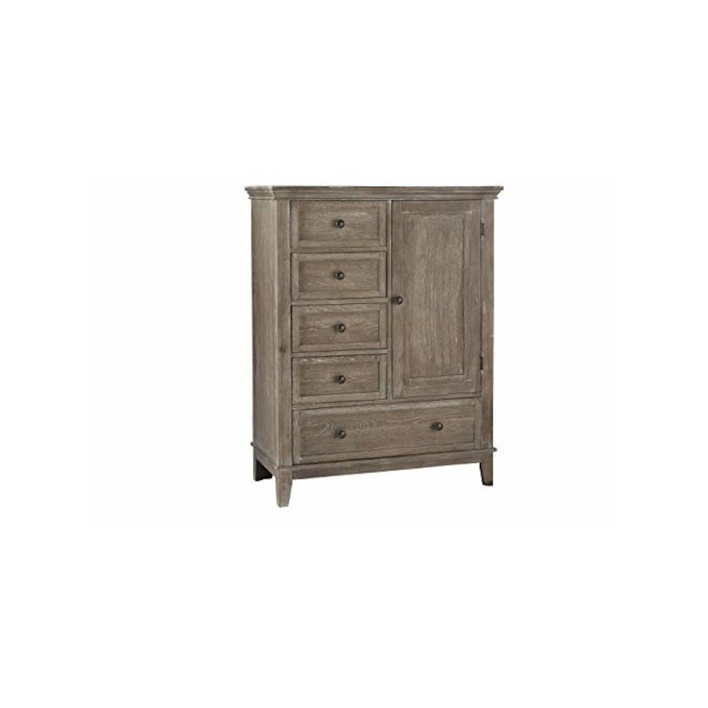 Westwood Design Leland Traditional Wood Chifferobe in Sandwash Gray. Picture 1