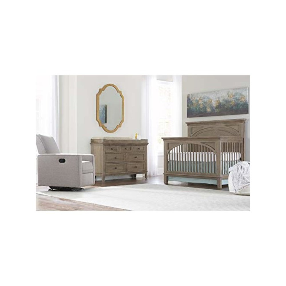 Westwood Design Leland Traditional Wood Chifferobe in Sandwash Gray. Picture 2