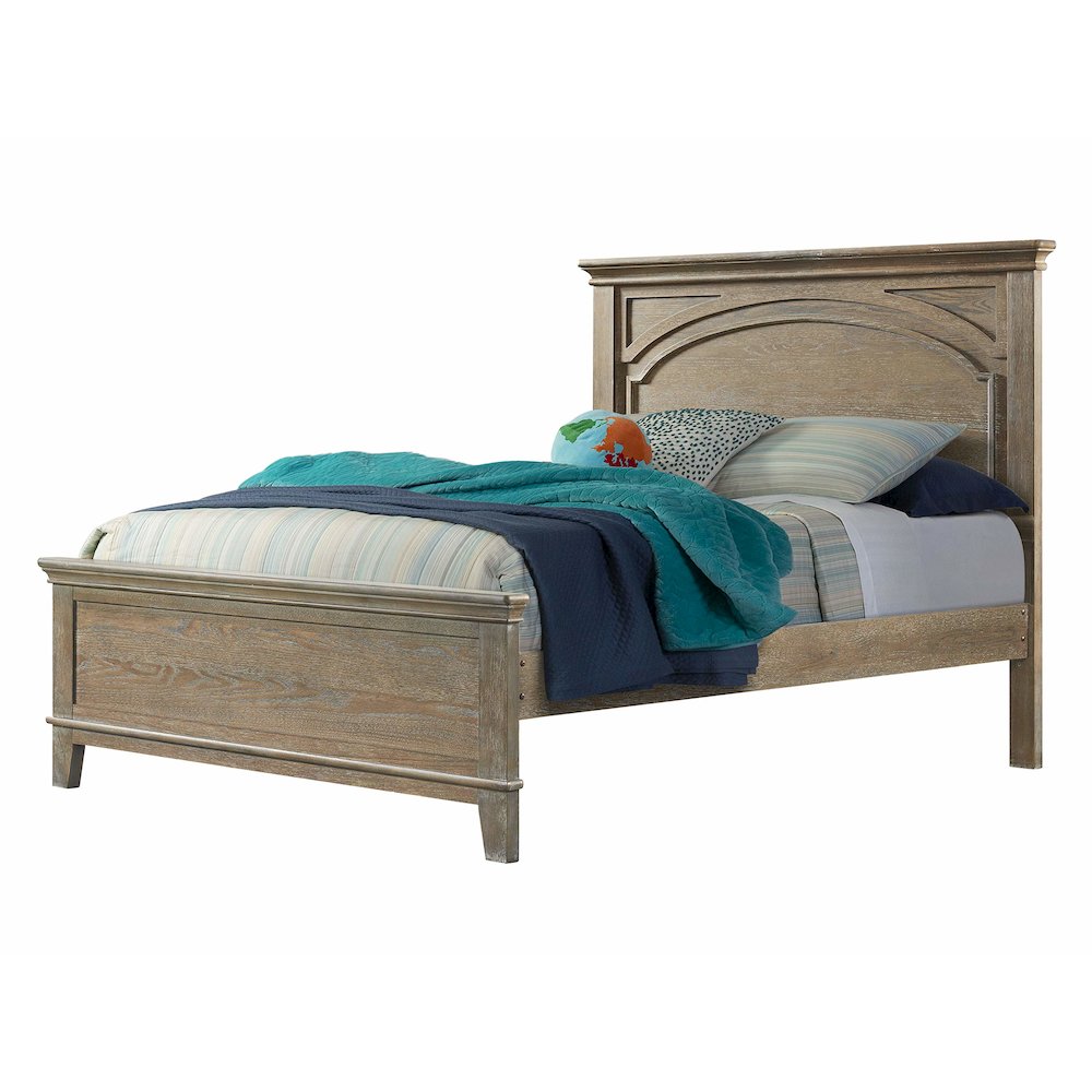 Westwood Design Leland Traditional Wood Complete Full Bed in Sandwash Gray. Picture 1