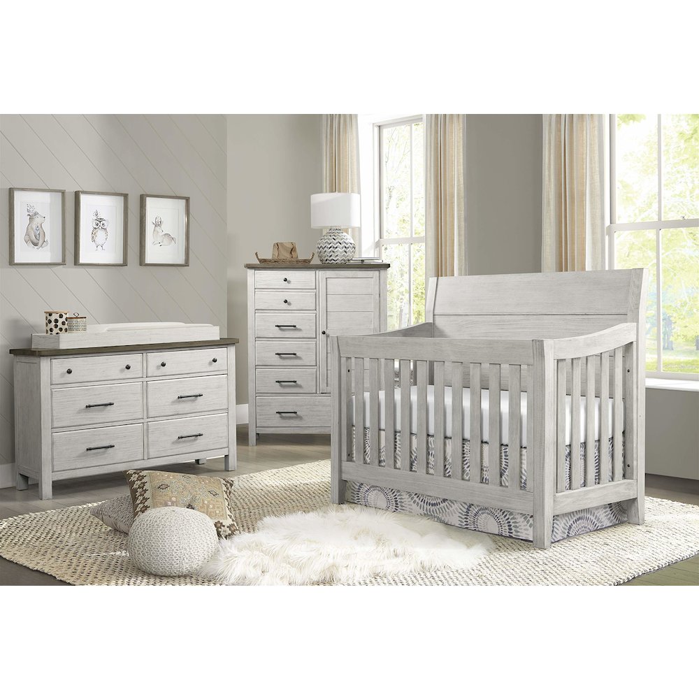 Westwood Design Vivian Modern Wood Full Size Bedrails in Dawn Gray Finish. Picture 3
