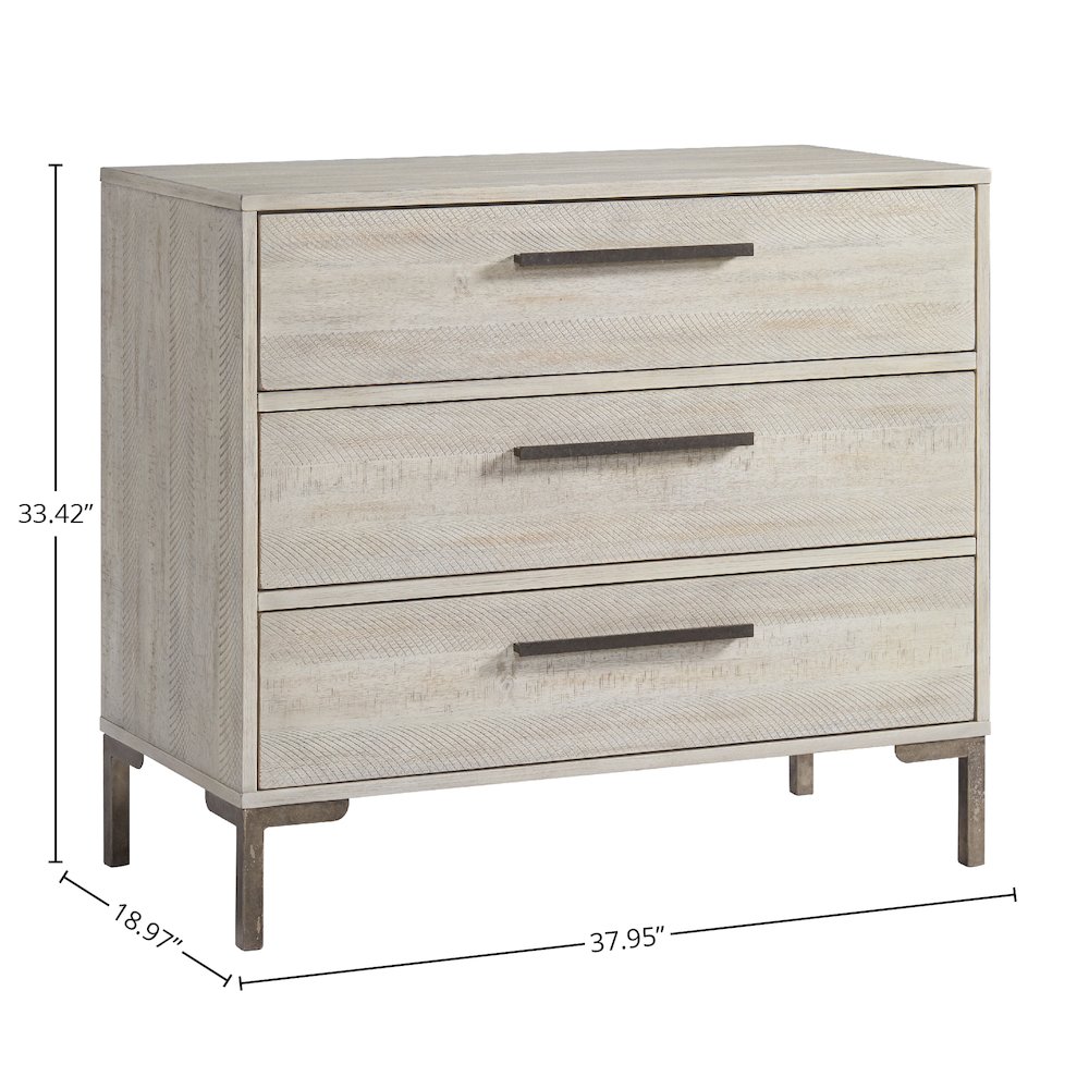 Beck 3-Drawer Dresser, Gray. Picture 2