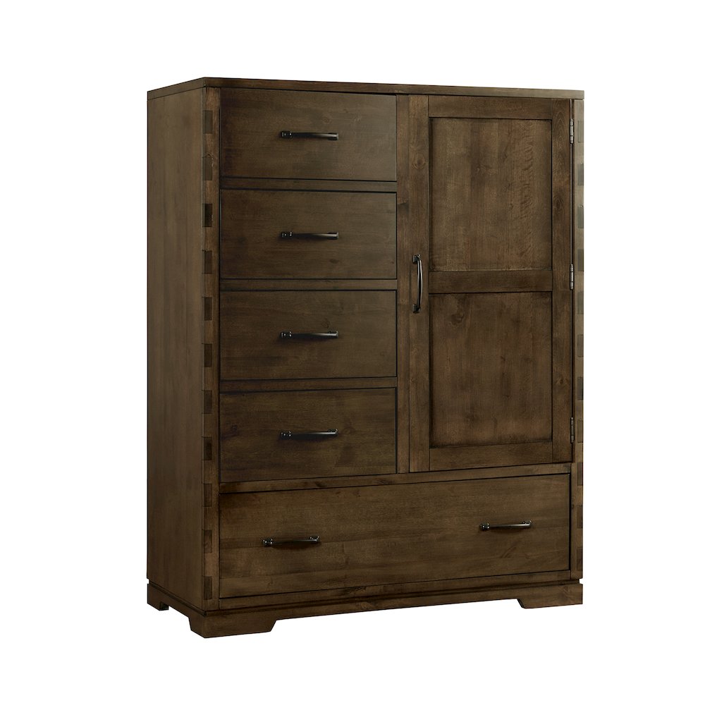 Westwood Design Dovetail Contemporary Wood Chifferobe in Graphite Gray. Picture 1