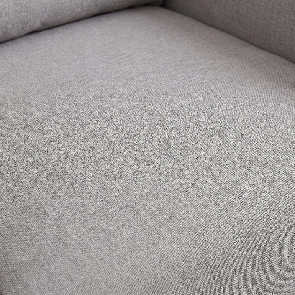 Fabric Swivel Glider Recliner, Manual Nursery Rocking Chair for Bedroom, Gray. Picture 6