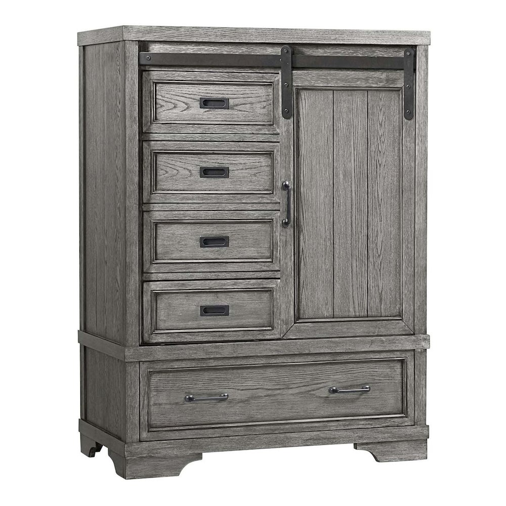 Foundry Wood Chifferobe, Brushed Pewter. Picture 1