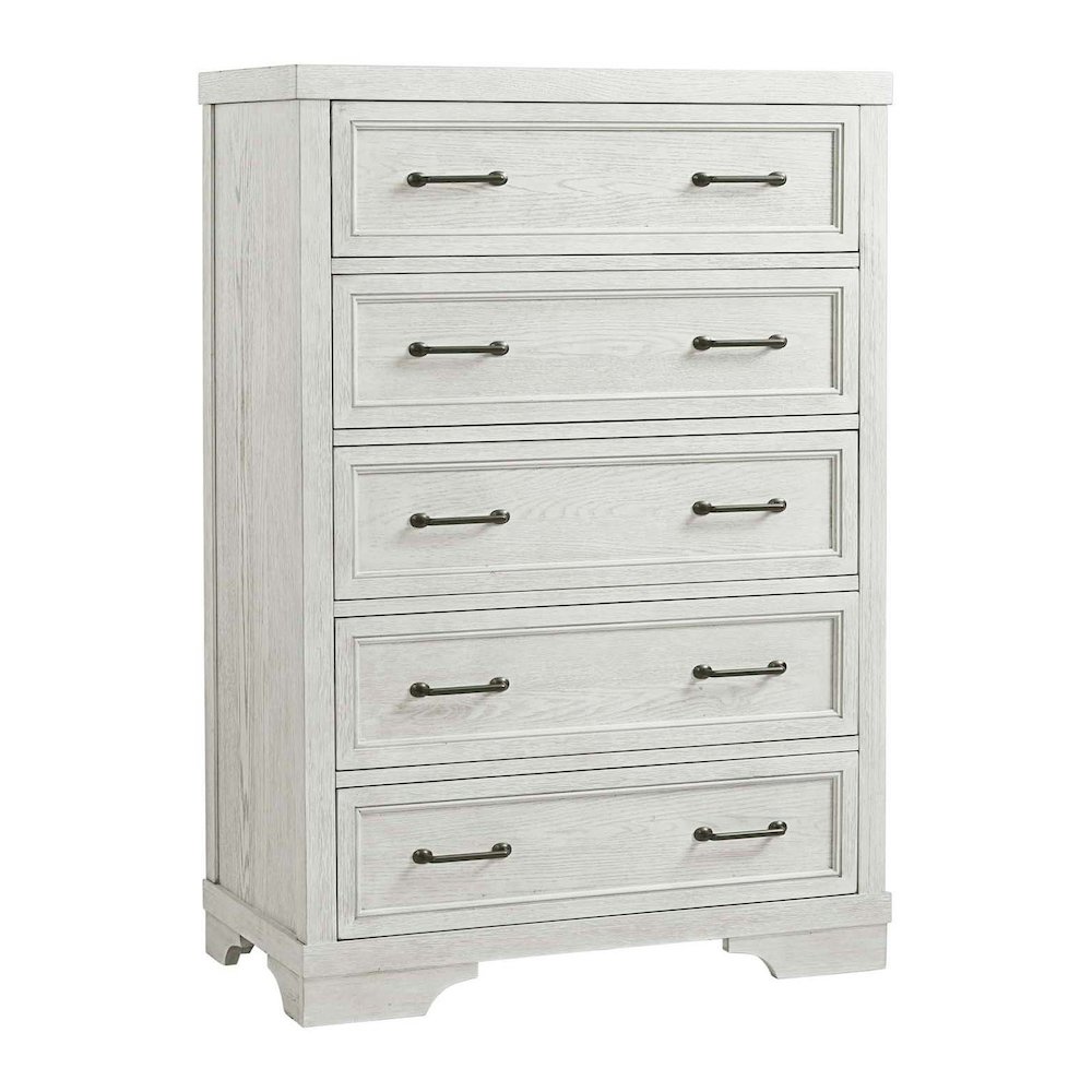 Foundry 5-Drawer Chest, White Dove. Picture 1