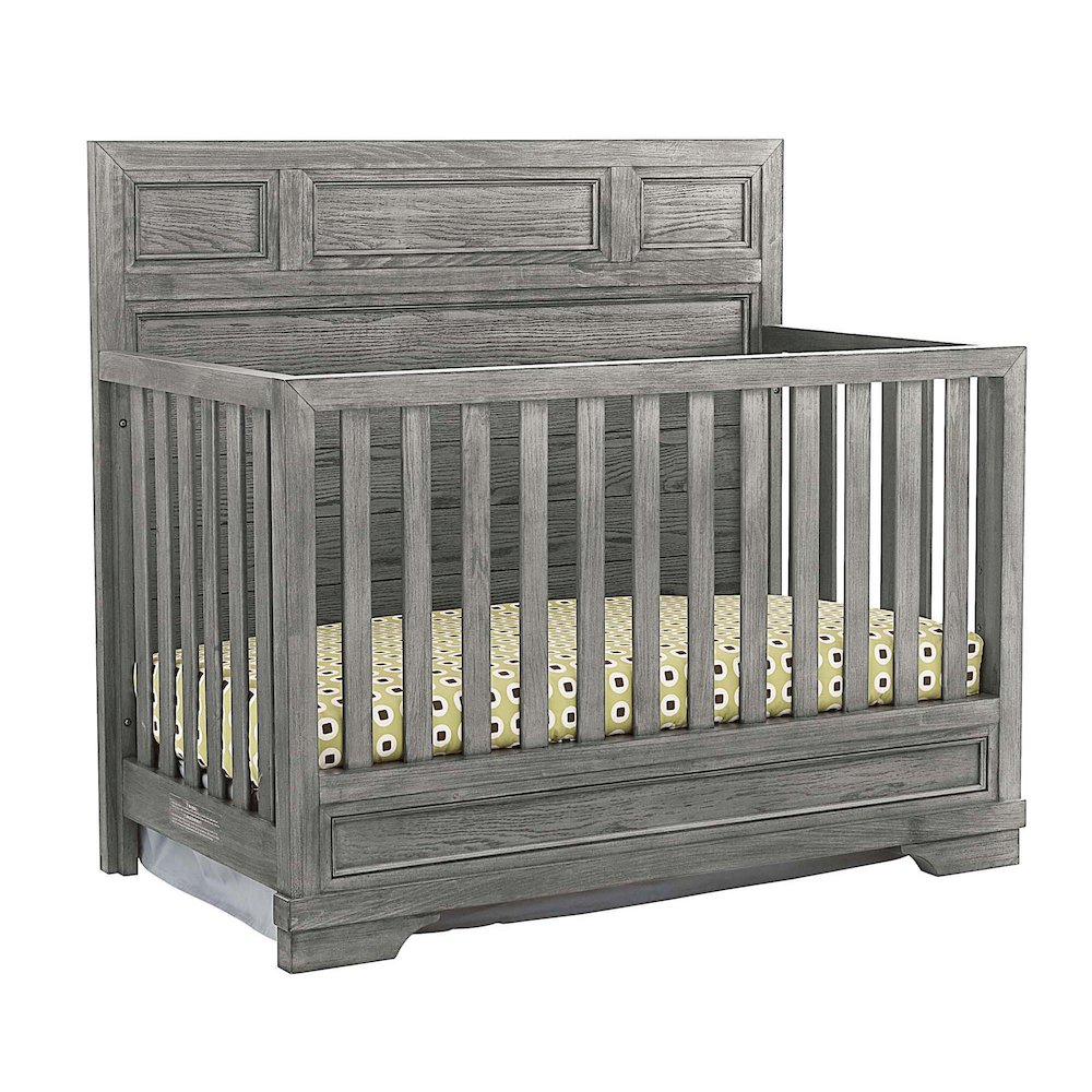 Westwood Design Foundry Traditional Wood Convertible Crib in Brushed Pewter. Picture 1