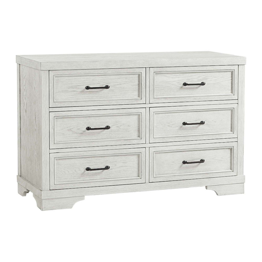 Foundry 6-Drawer Wood Dresser, White Dove. Picture 1