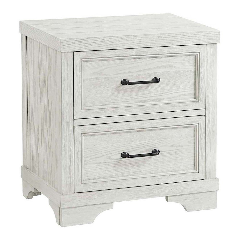 Westwood Design Foundry 2-Drawer Traditional Wood Nightstand in White Dove. Picture 1