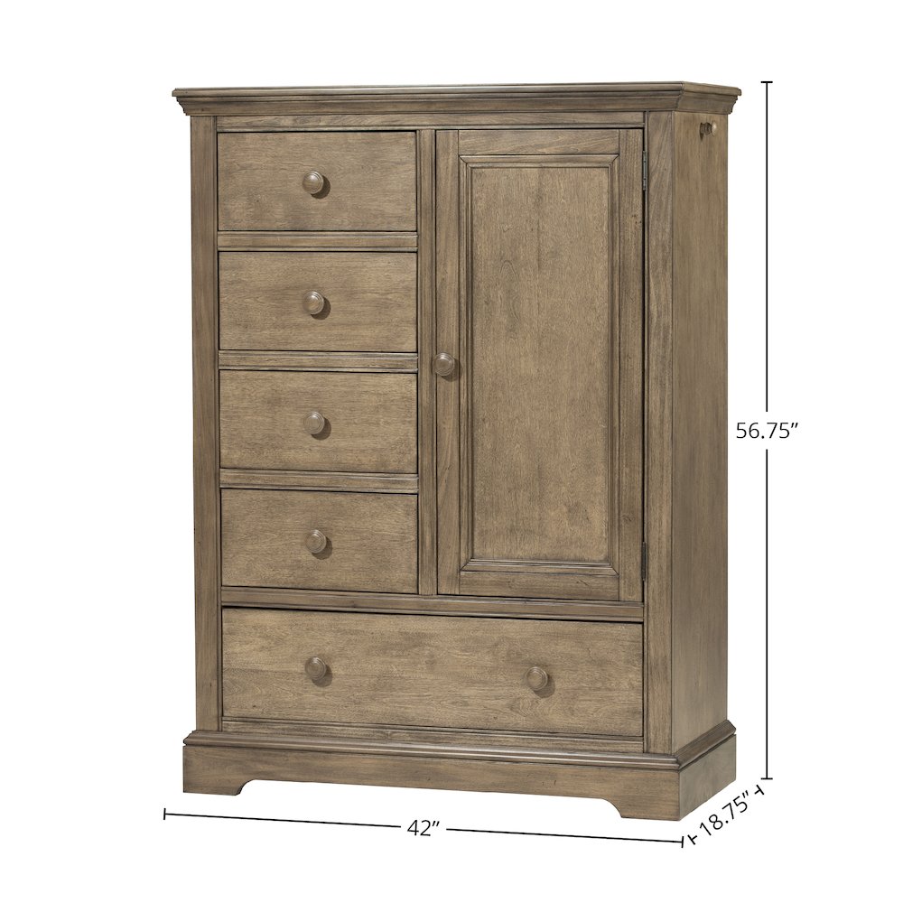 Hanley Wood Chifferobe, Cashew. Picture 2