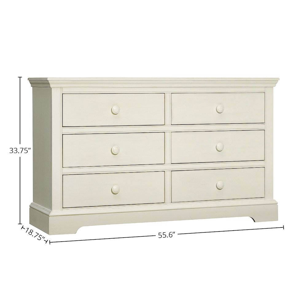 Hanley 6-Drawer Dresser, Chalk. Picture 2