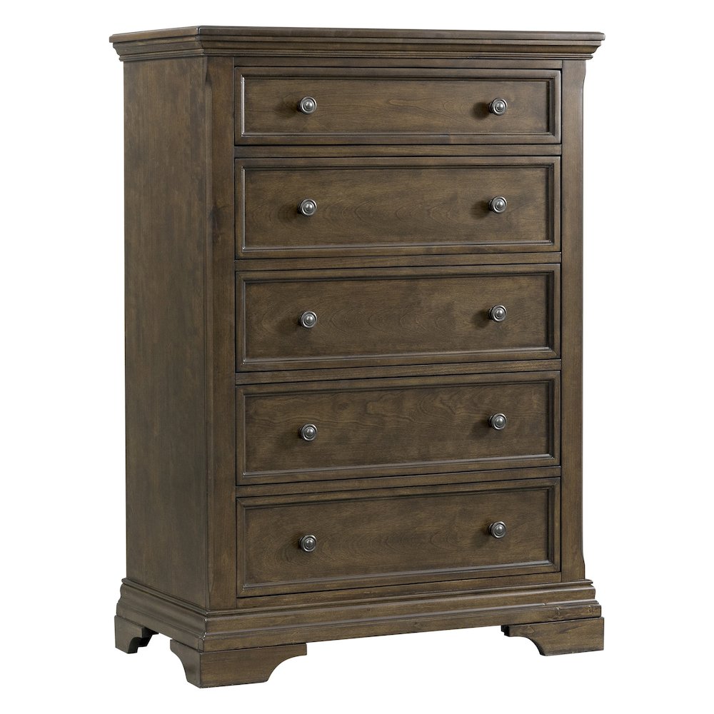 Olivia 5-Drawer Chest, Rosewood. Picture 1