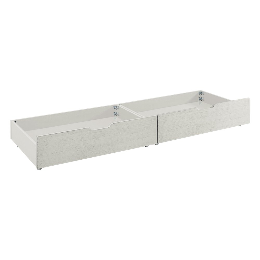 Westwood Design Olivia Wood Storage Drawers in Brushed White (Set of 2). Picture 1