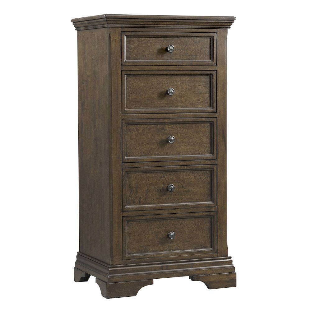 Westwood Design Olivia Traditional Wood Pier Chest in Rosewood Brown. Picture 1