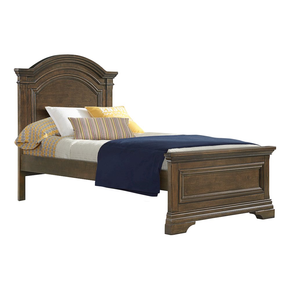 Westwood Design Olivia Traditional Wood Complete Twin Bed in Rosewood Brown. Picture 1