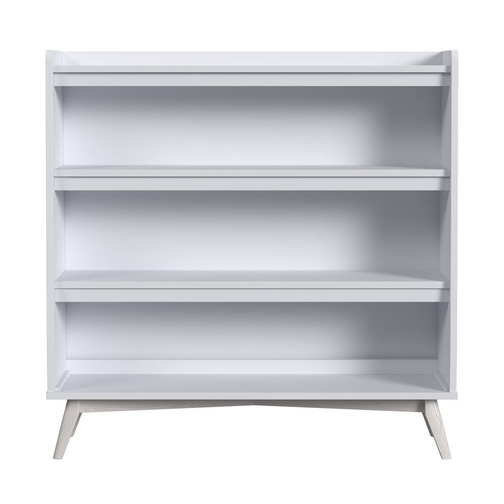 Westwood Design Rowan Modern Wood Bookcase in Ash Linen White Finish. Picture 2