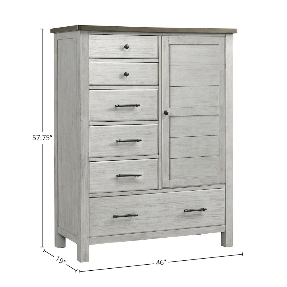 Timber Ridge Wood Chifferobe, Weathered Washed Sierra. Picture 2