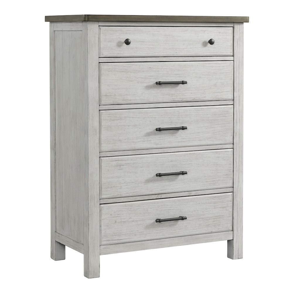 Westwood Design Timber Ridge 5-Drawer Wood Chest in Weathered Washed Sierra. Picture 1