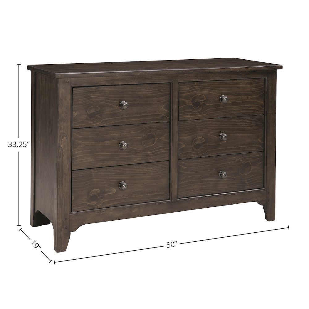 Taylor 6-Drawer Dresser, River Rock. Picture 2