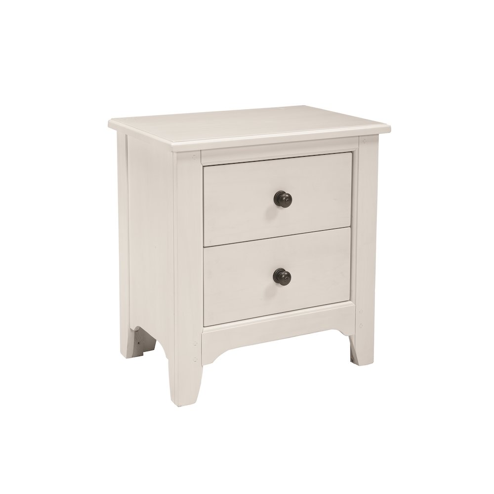 Westwood Design Taylor 2-Drawer Farmhouse Wood Nightstand in Sea Shell White. Picture 1