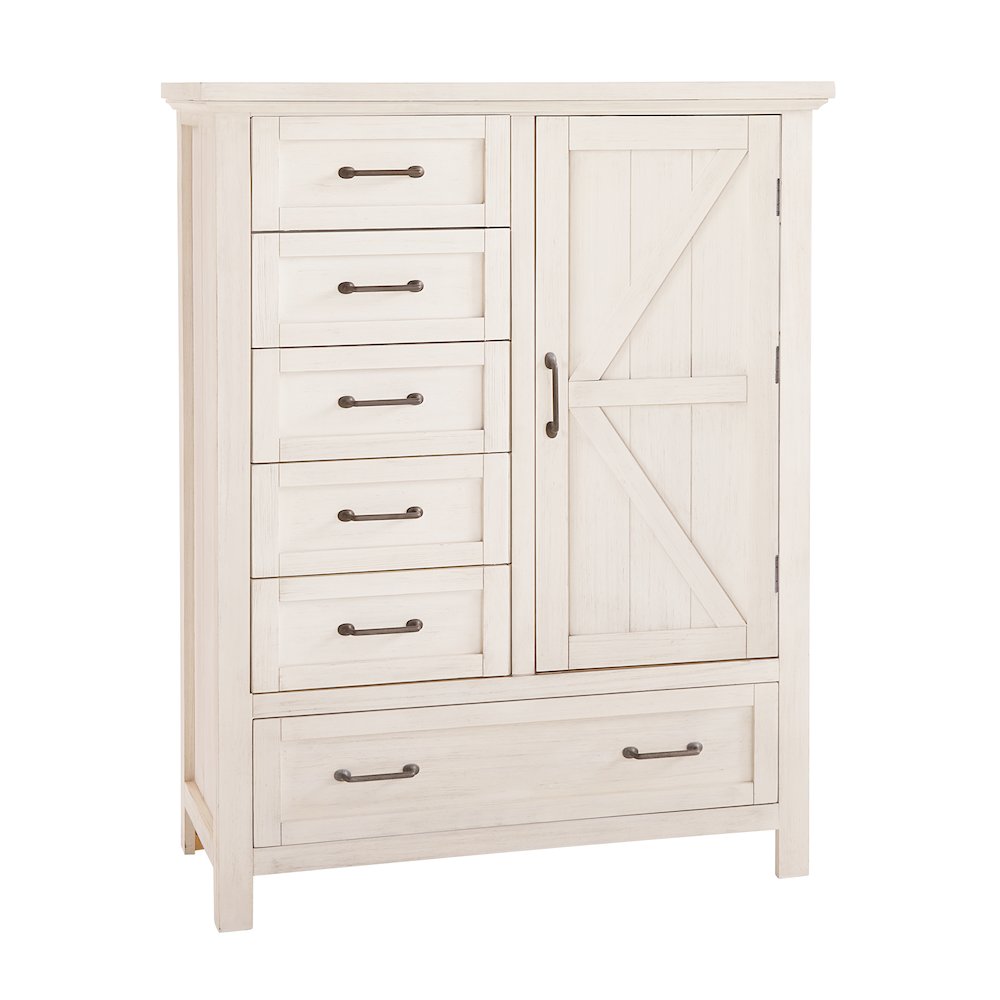 Westfield Wood Chifferobe, Brushed White. Picture 1