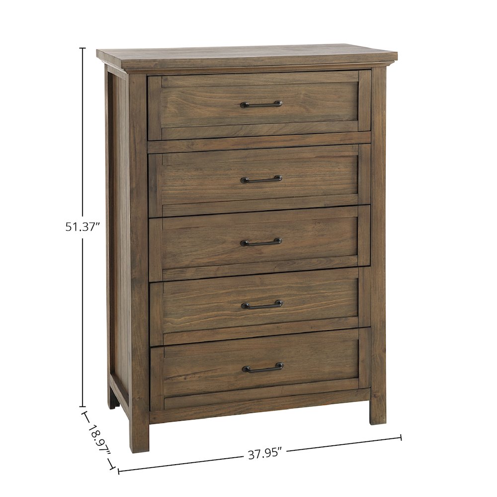Westfield 5-Drawer Chest, Harvest Brown. Picture 2