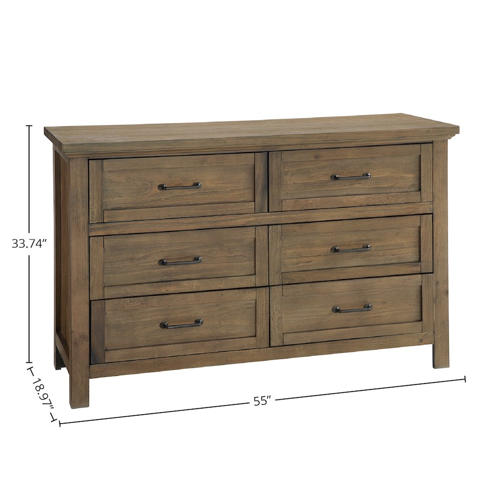 Westfield 6-Drawer Dresser, Harvest Brown. Picture 2