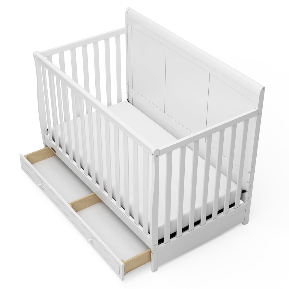 Graco Asheville 4-in-1 Convertible Crib with Drawer (White). Picture 4