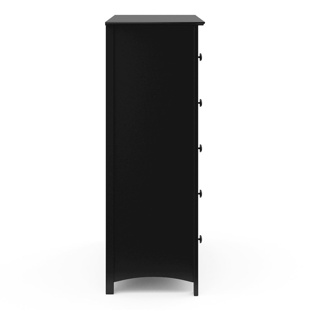 Kenton 5 Drawer Universal Dresser - Black. Picture 4