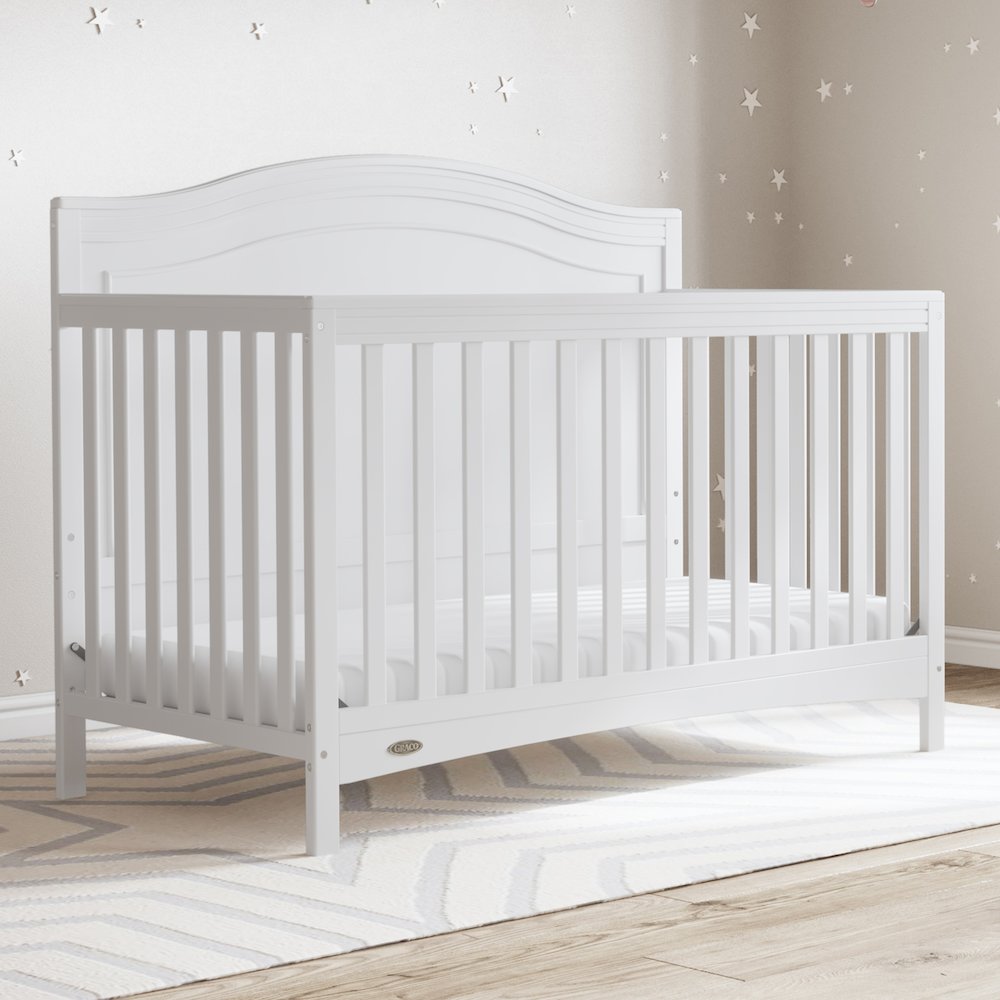 Graco Paris 4-in-1 Convertible Crib (White) – GREENGUARD Gold Certified. Picture 2