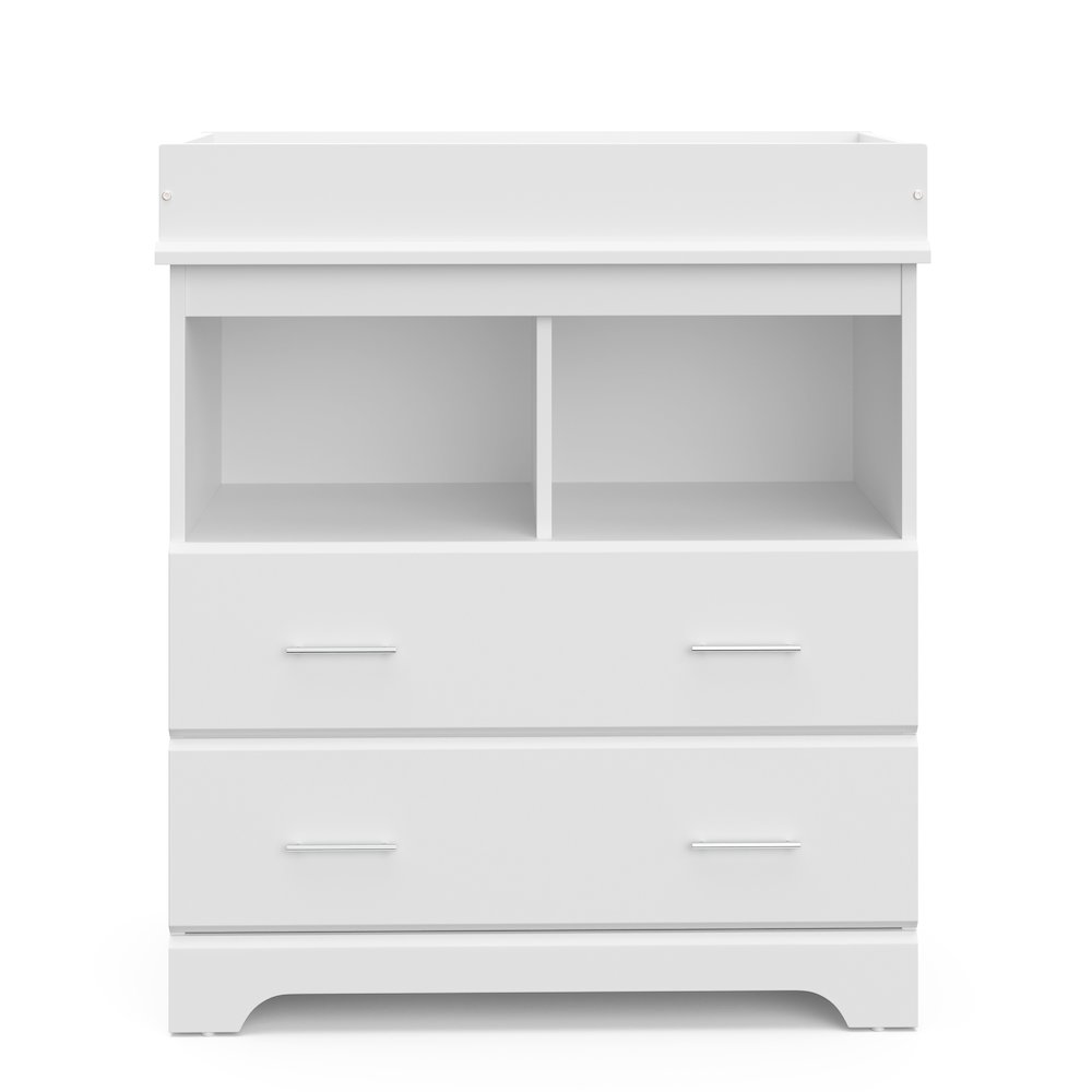 Storkcraft Brookside 2 Drawer Changing Chest - White. Picture 3