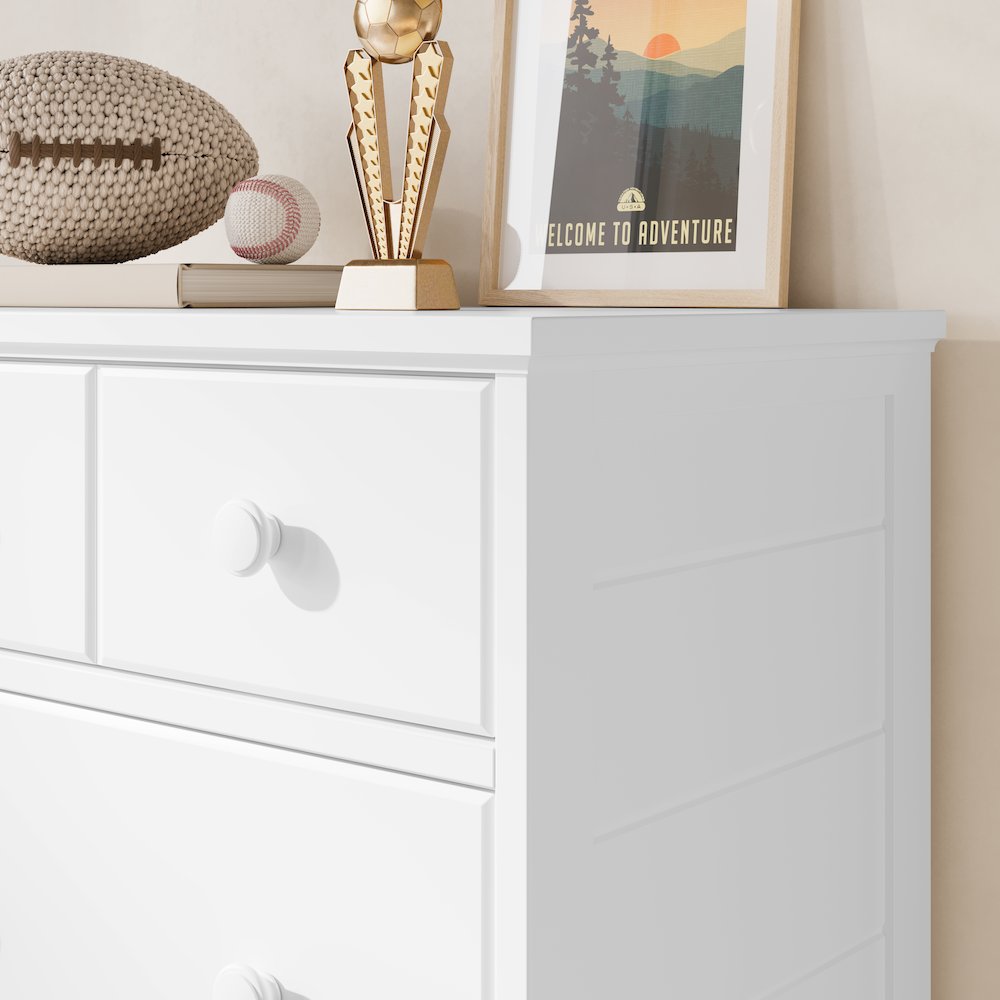 Storkcraft Moss 6 Drawer Double Dresser - White. Picture 2
