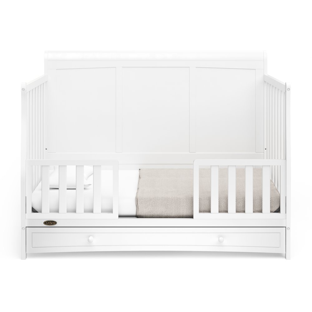 Graco Asheville 4-in-1 Convertible Crib with Drawer (White). Picture 9