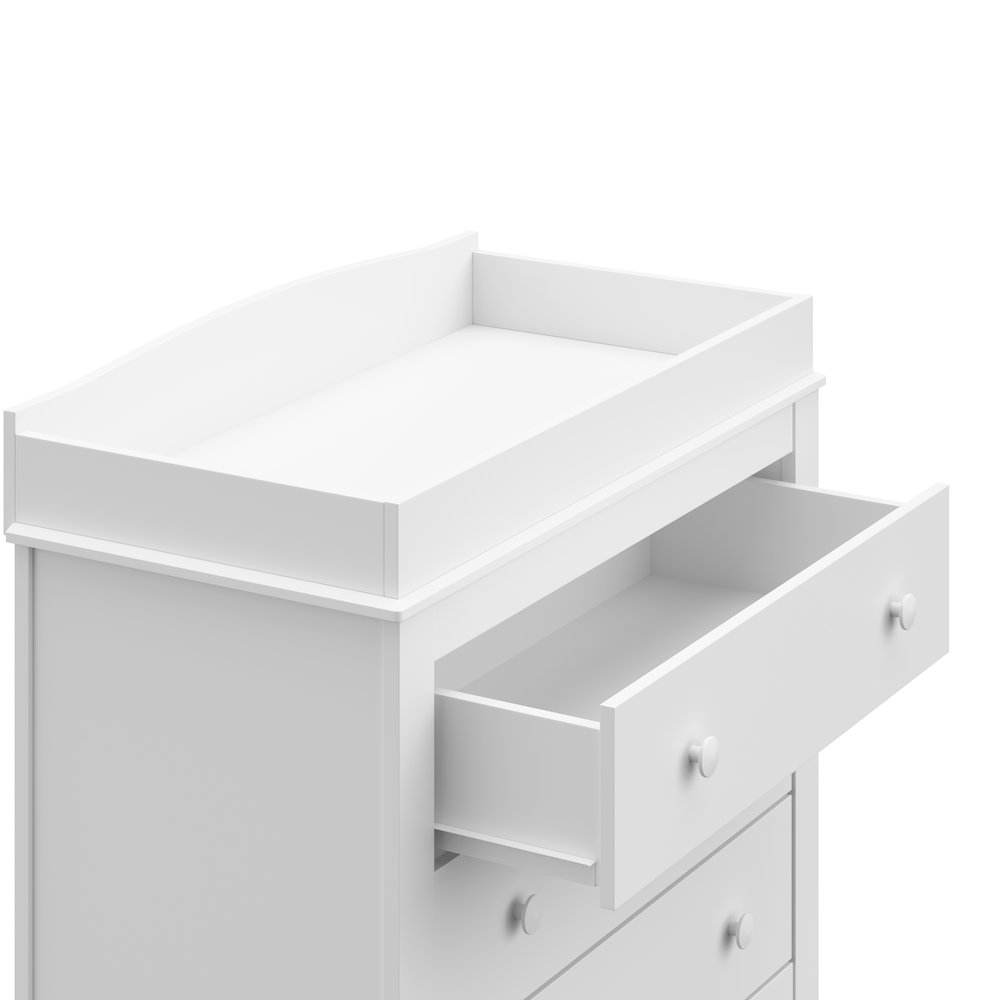 Graco Noah 3 Drawer Chest with Changing Topper (White). Picture 5