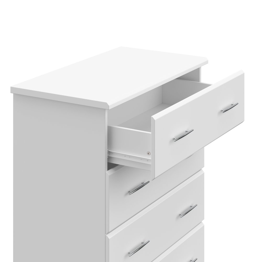Storkcraft Brookside 4 Drawer Chest (White) – GREENGUARD Gold Certified. Picture 4