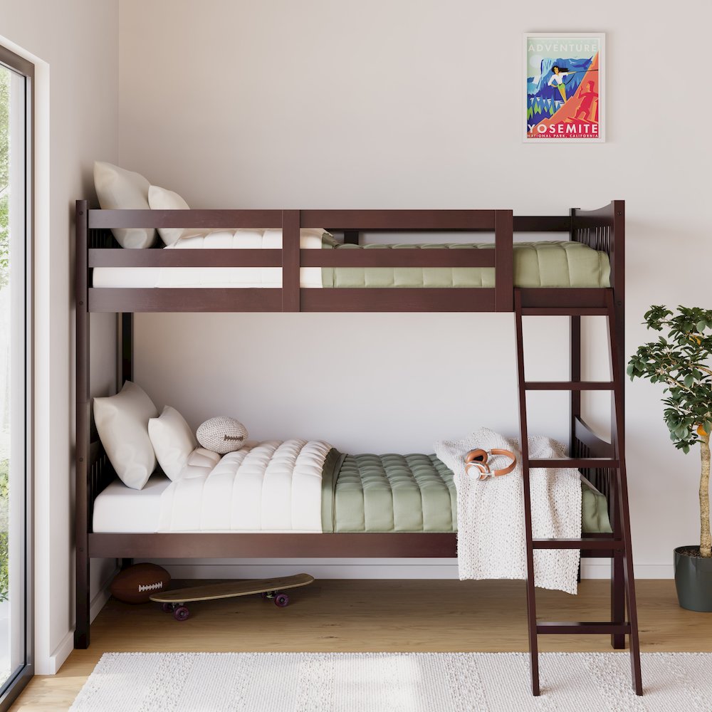 Storkcraft Caribou Twin-over-Twin Bunk Bed (Espresso). Picture 2
