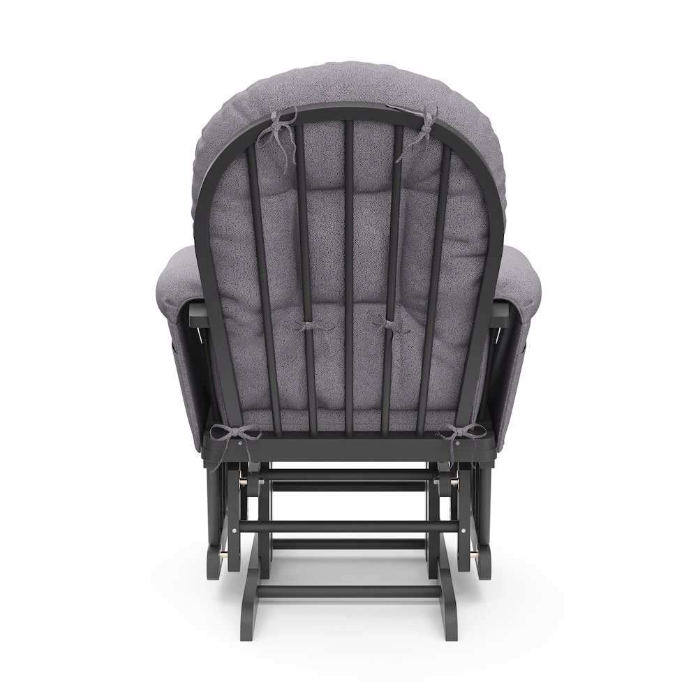 Storkcraft Hoop Glider and Ottoman - Gray with Gray Swirl. Picture 7