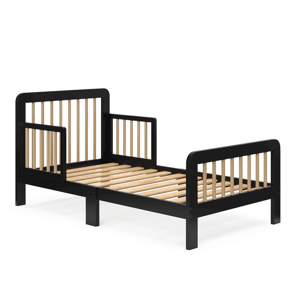 Storkcraft Pasadena Toddler Bed - Black with Driftwood. Picture 4