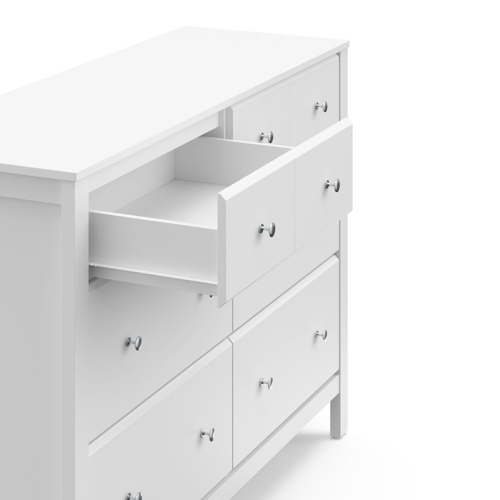 Storkcraft Horizon 6 Drawer Dresser (White) - GREENGUARD Gold Certified. Picture 4