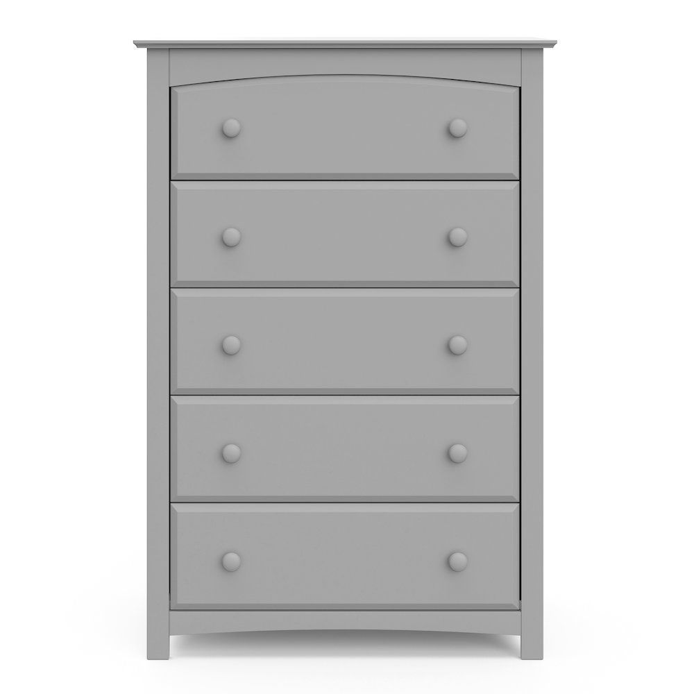 Kenton 5 Drawer Universal Dresser - Pebble Gray. Picture 3