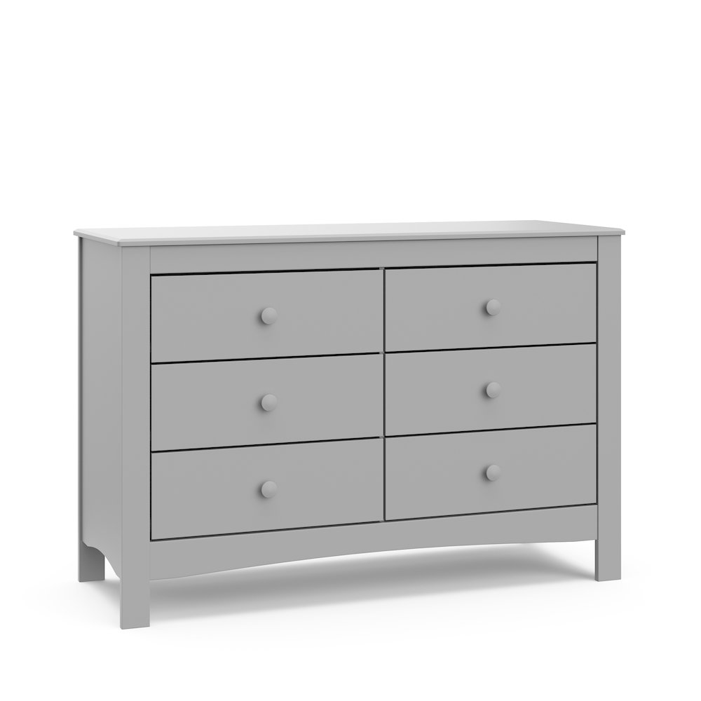 Graco Noah 6 Drawer Double Dresser (Pebble Gray). Picture 1