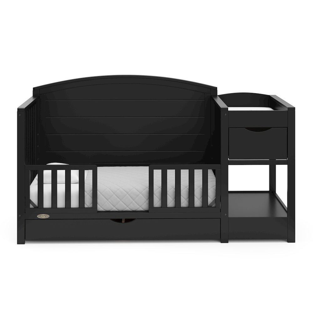 Graco Bellwood 5-in-1 Convertible Crib & Changer with Drawer (Black). Picture 12