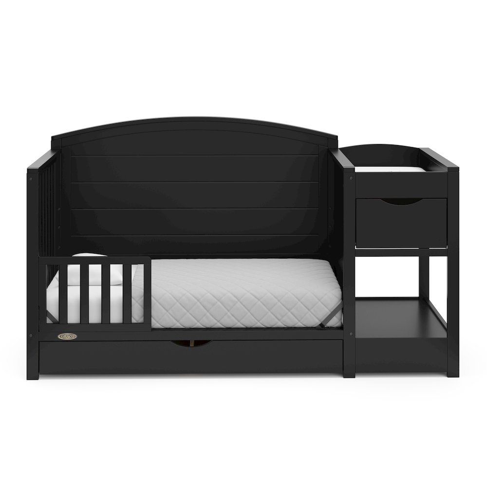 Graco Bellwood 5-in-1 Convertible Crib & Changer with Drawer (Black). Picture 11