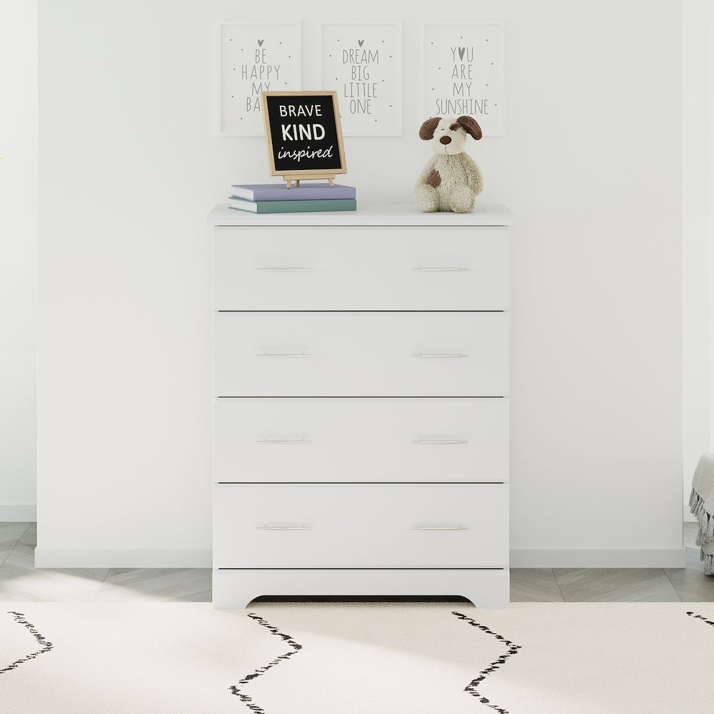 Storkcraft Brookside 4 Drawer Chest (White) – GREENGUARD Gold Certified. Picture 2