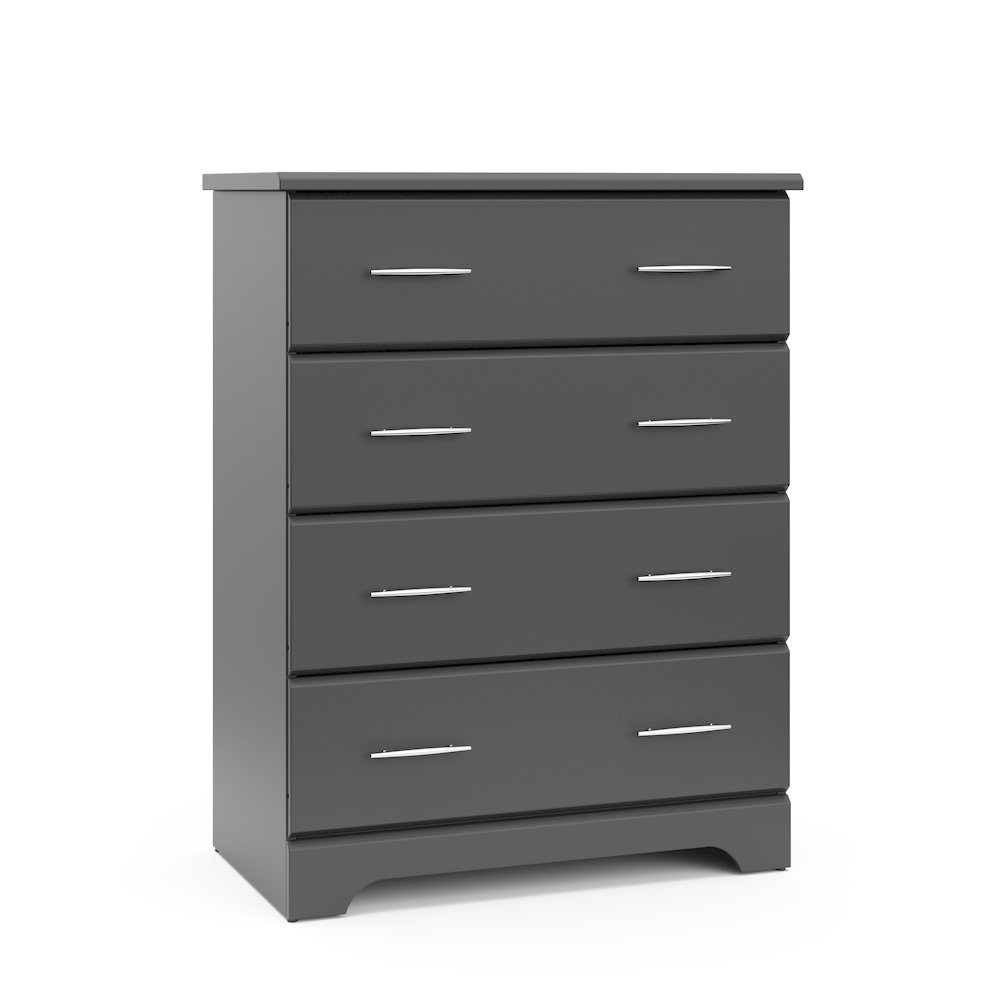 Storkcraft Brookside 4 Drawer Chest (Gray) – GREENGUARD Gold Certified. Picture 1