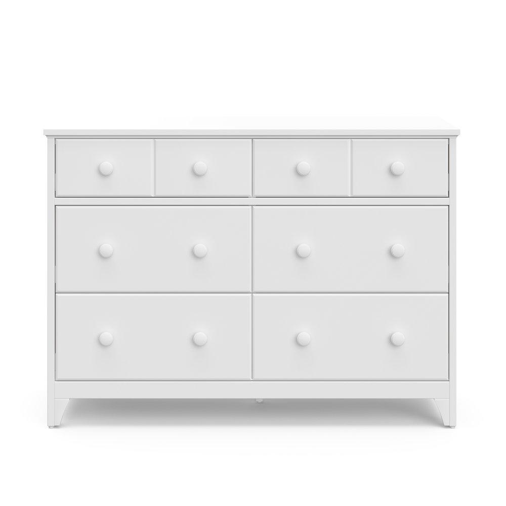 Storkcraft Moss 6 Drawer Double Dresser - White. Picture 4