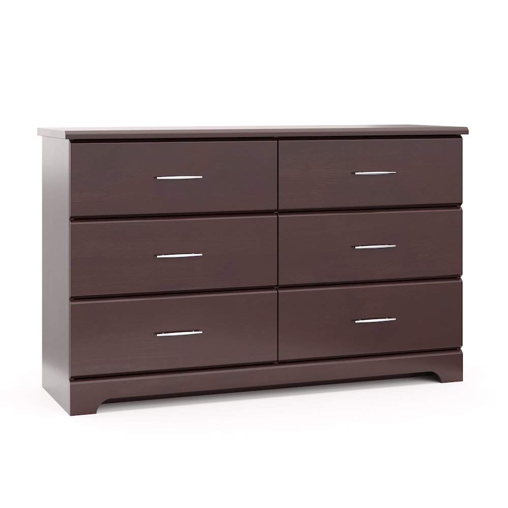 Storkcraft Brookside 6 Drawer Double Dresser (Espresso). Picture 1