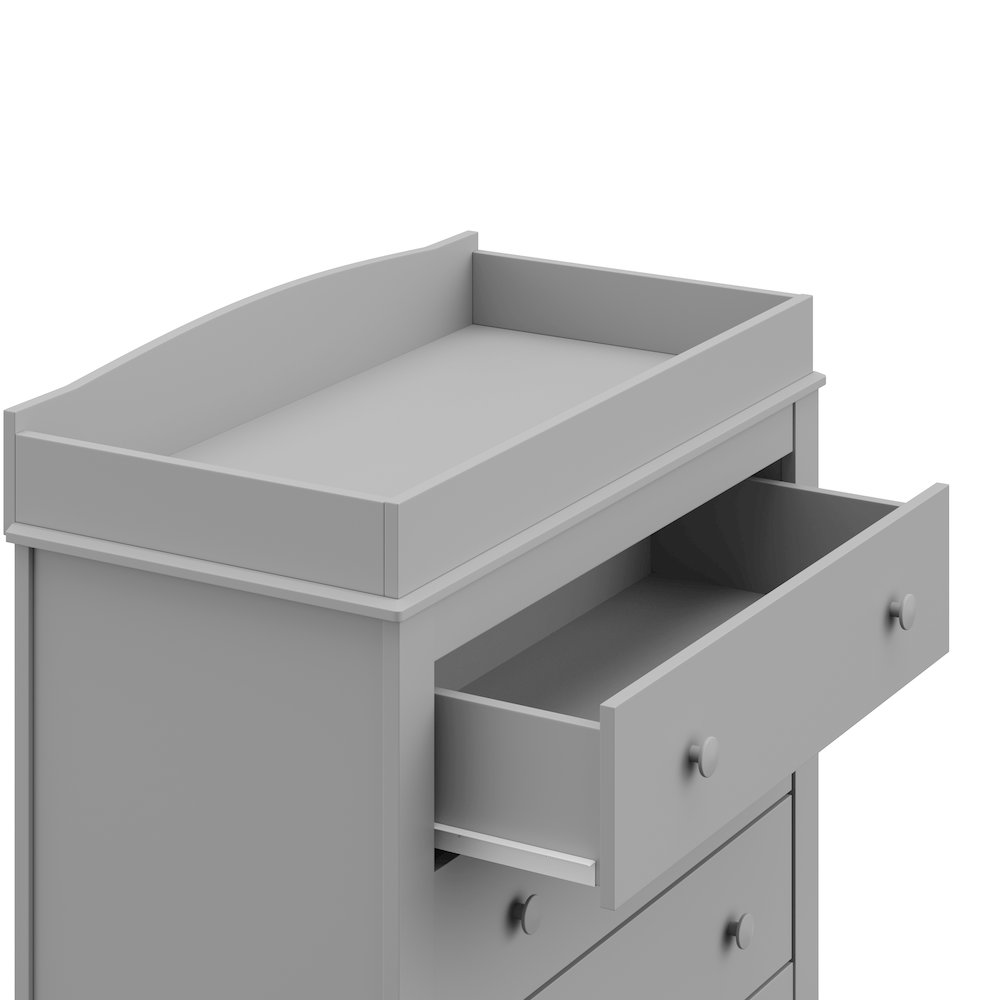 Graco Noah 3 Drawer Chest with Changing Topper (Pebble Gray). Picture 5