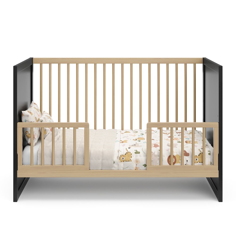 Storkcraft Calabasas 3-in-1 Convertible Crib (Black with Driftwood). Picture 7