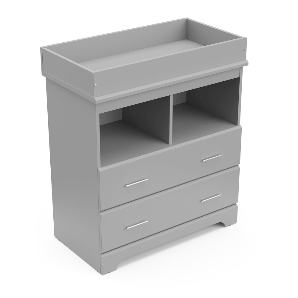 Storkcraft Brookside 2 Drawer Changing Chest - Pebble Gray. Picture 5